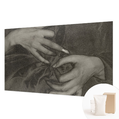 Fotobehang vliesbehang Handenmateriaal