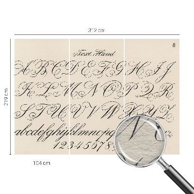 Vliesbehang fotobehang woonkamer Kalligrafisch schrift