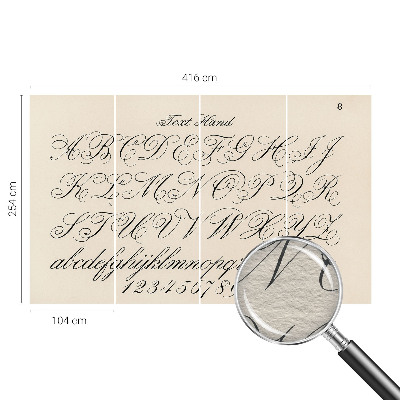 Vliesbehang fotobehang woonkamer Kalligrafisch schrift