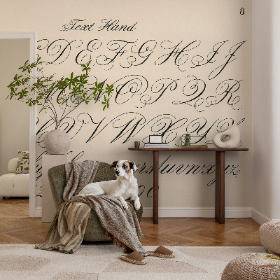 Vliesbehang fotobehang woonkamer Kalligrafisch schrift