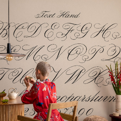 Vliesbehang fotobehang woonkamer Kalligrafisch schrift
