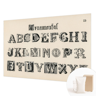 Muurbehang met decoratieve letters