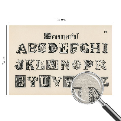 Muur behang Decoratieve letters