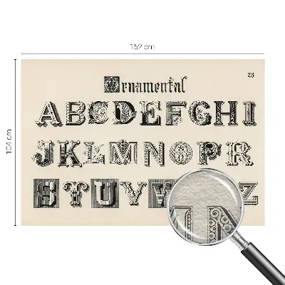 Muurbehang met decoratieve letters