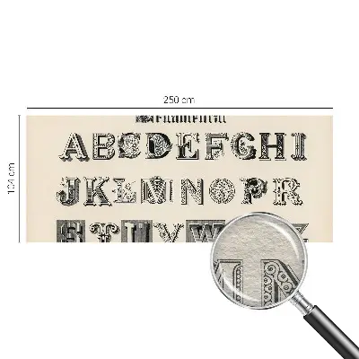 Muurbehang met decoratieve letters