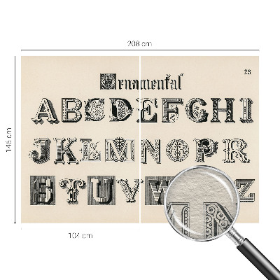 Muur behang Decoratieve letters