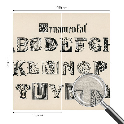 Muur behang Decoratieve letters