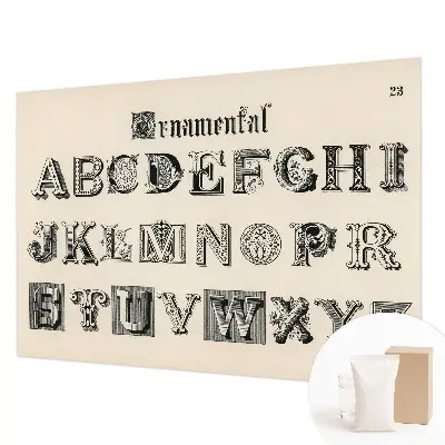 Muurbehang met decoratieve letters