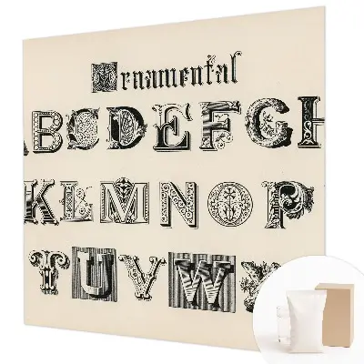 Muurbehang met decoratieve letters