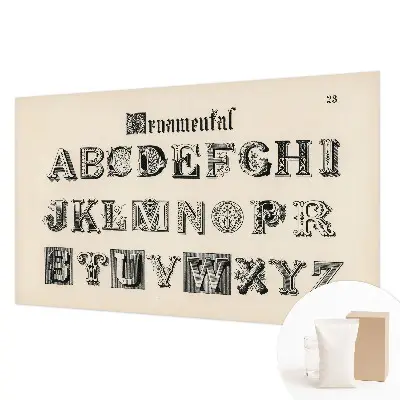 Muurbehang met decoratieve letters