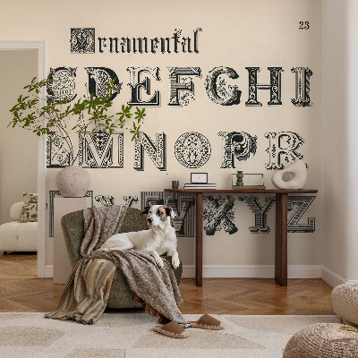 Muur behang Decoratieve letters