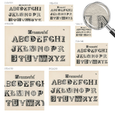 Muur behang Decoratieve letters