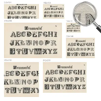 Muurbehang met decoratieve letters