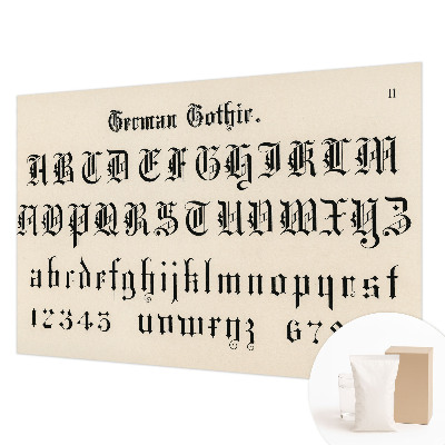 Behang met print met een print van gotische letters