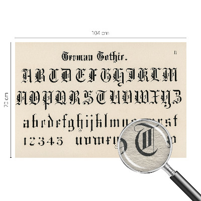 Behang met print Gotische letters