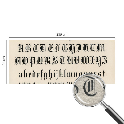 Behang met print Gotische letters