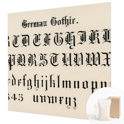 Behang met print Gotische letters