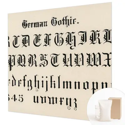 Behang met print met een print van gotische letters