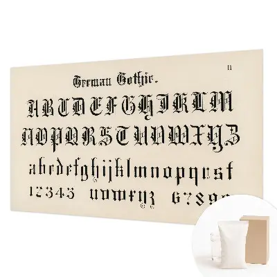 Behang met print met een print van gotische letters