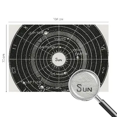 Fotobehang naadloos met een kosmisch diagram
