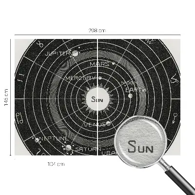 Fotobehang naadloos met een kosmisch diagram