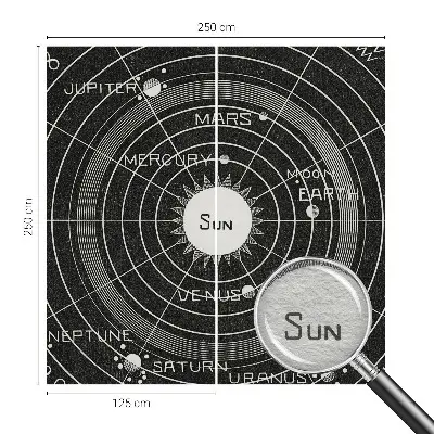 Fotobehang naadloos met een kosmisch diagram