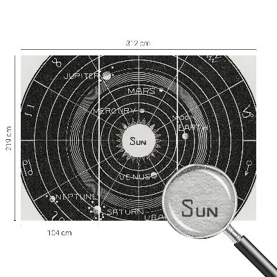 Fotobehang naadloos met een kosmisch diagram