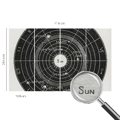 Fotobehang naadloos met een kosmisch diagram