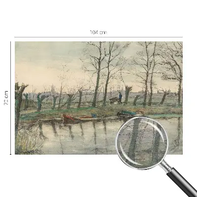 Fotobehang voor slaapkamer met een winterlandschap