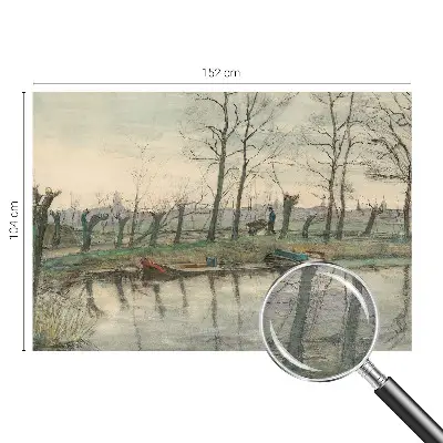Fotobehang voor slaapkamer met een winterlandschap