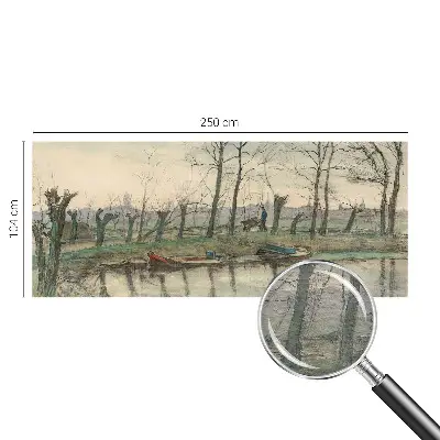 Fotobehang voor slaapkamer met een winterlandschap
