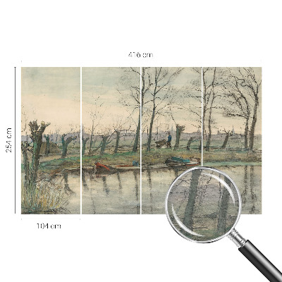 Fotobehang voor slaapkamer Winterlandschap