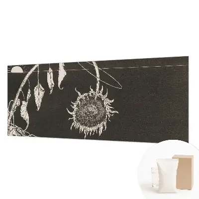 Fotobehang voor de woonkamer met nostalgische zonnebloemen als motief