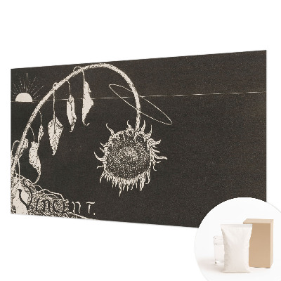 Fotobehang voor de woonkamer Nostalgische zonnebloem