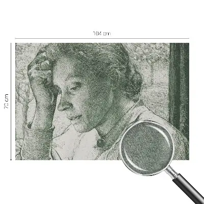 Fotobehang voor de slaapkamer met de afbeelding van een reflecterende vrouw