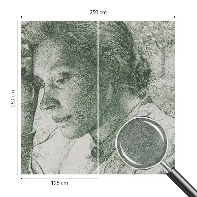 Fotobehang voor de slaapkamer met de afbeelding van een reflecterende vrouw