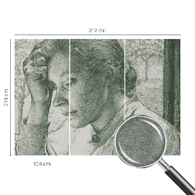 Fotobehang voor de slaapkamer Reflecterende vrouw