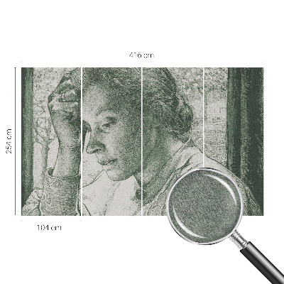 Fotobehang voor de slaapkamer Reflecterende vrouw