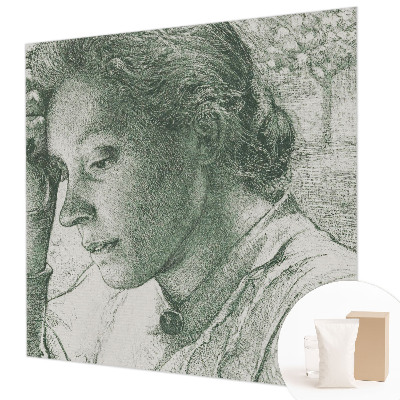 Fotobehang voor de slaapkamer Reflecterende vrouw