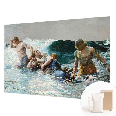 Modern fotobehang met een print van zeegevechten