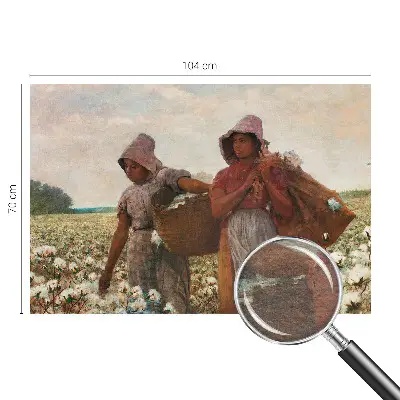 Modern fotobehang voor de woonkamer met het ontwerp 'Werken in het veld' als muurbekleding