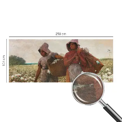 Modern fotobehang voor de woonkamer met het ontwerp 'Werken in het veld' als muurbekleding