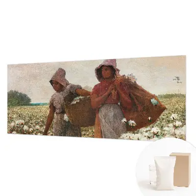 Modern fotobehang voor de woonkamer met het ontwerp 'Werken in het veld' als muurbekleding