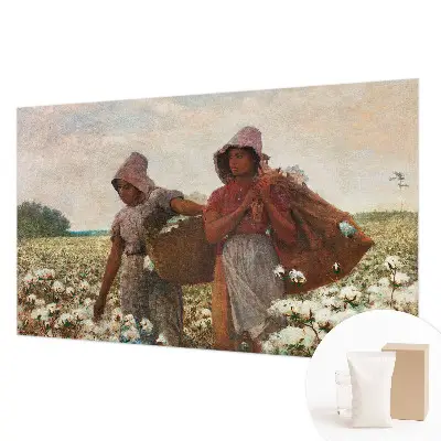Modern fotobehang voor de woonkamer met het ontwerp 'Werken in het veld' als muurbekleding