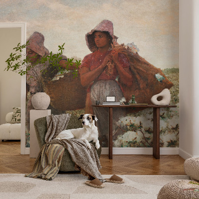 Modern fotobehang voor de woonkamer Werken in het veld