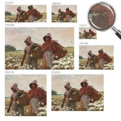 Modern fotobehang voor de woonkamer met het ontwerp 'Werken in het veld' als muurbekleding