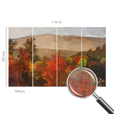 Premium fotobehang met een herfstpanorama