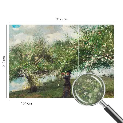 Kwalitatief fotobehang met een lentetafereel