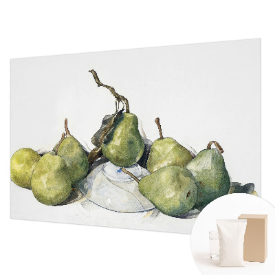 Groot fotobehang met aquarelperen