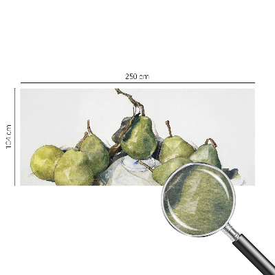 Groot fotobehang met aquarelperen
